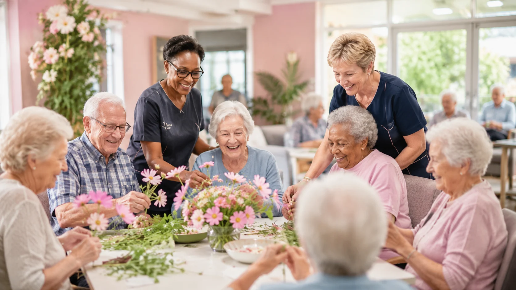 Kosmos residents enjoying activities and community life